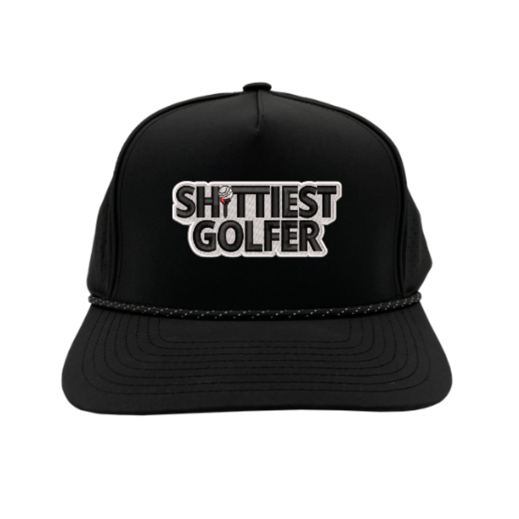 Black- Sh!ttiest Golfer Snapback Rope Hat