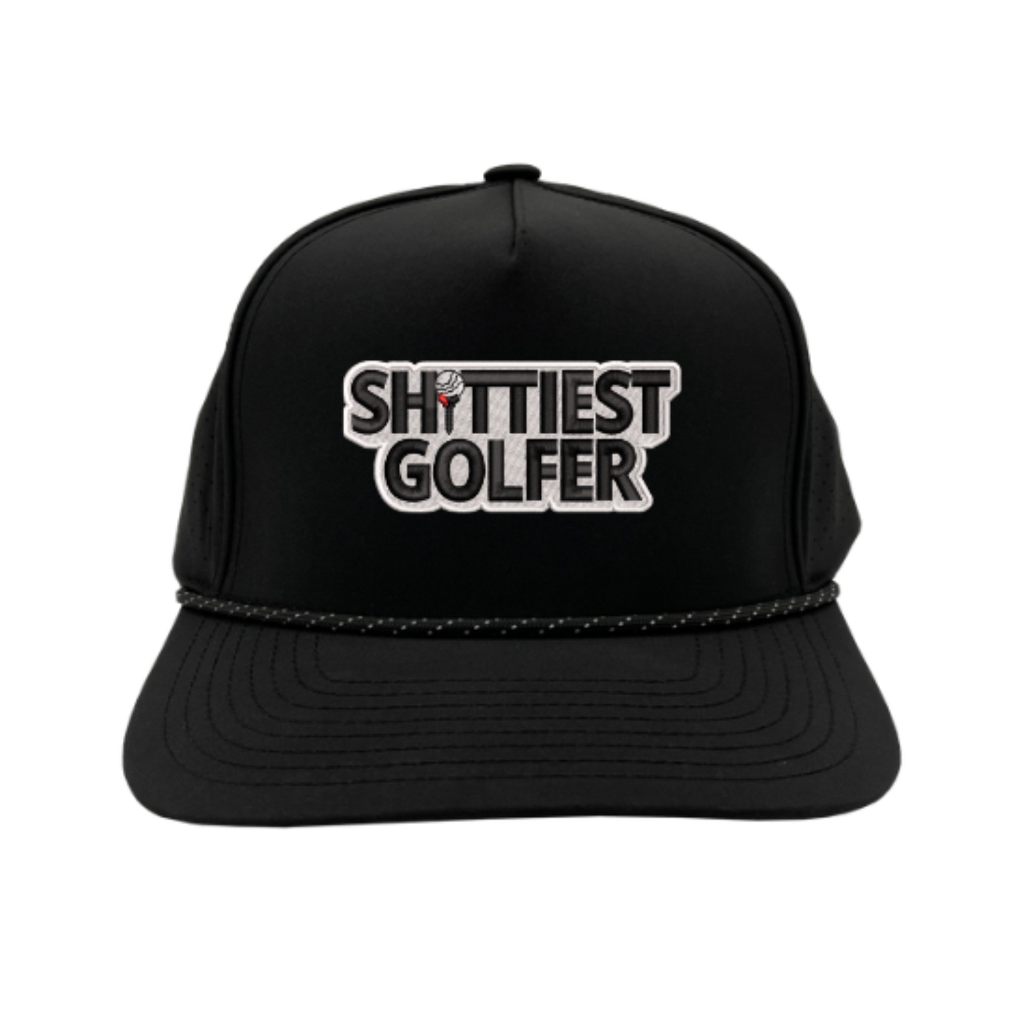 Black- Sh!ttiest Golfer Snapback Rope Hat