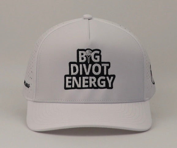 White- B!G DIVOT ENERGY Waterproof Snapback Hat
