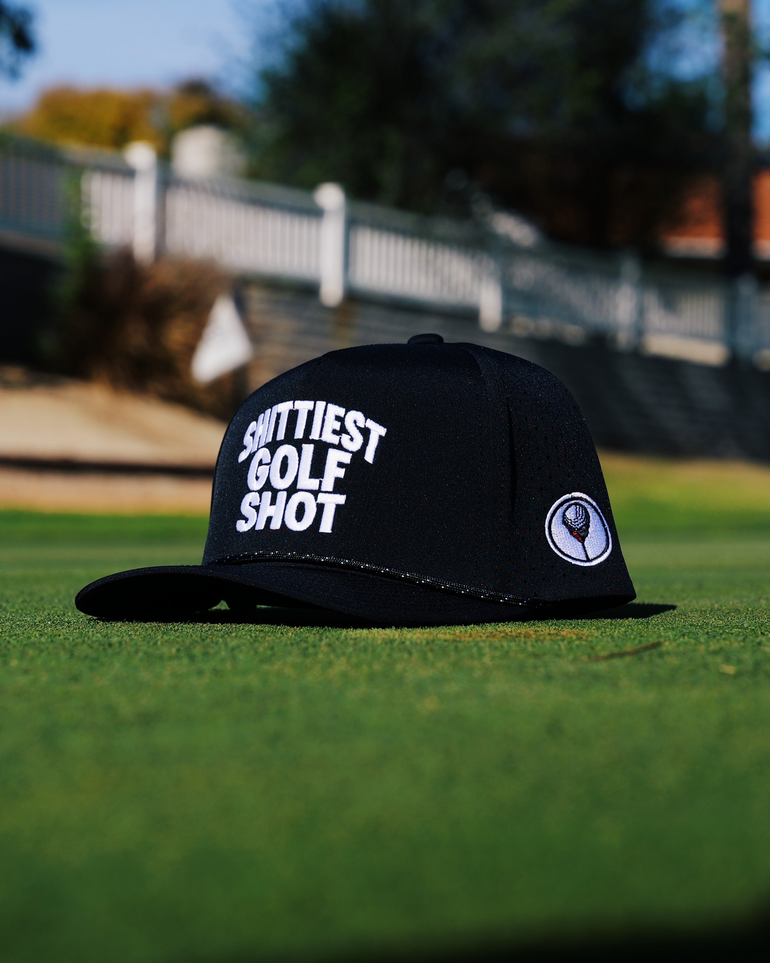 Black- Sh!ttiest Golf Shot- Snapback Rope Hat