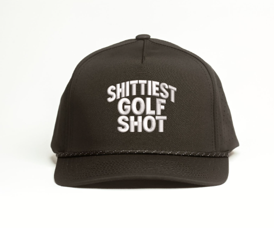 Black- Sh!ttiest Golf Shot- Snapback Rope Hat
