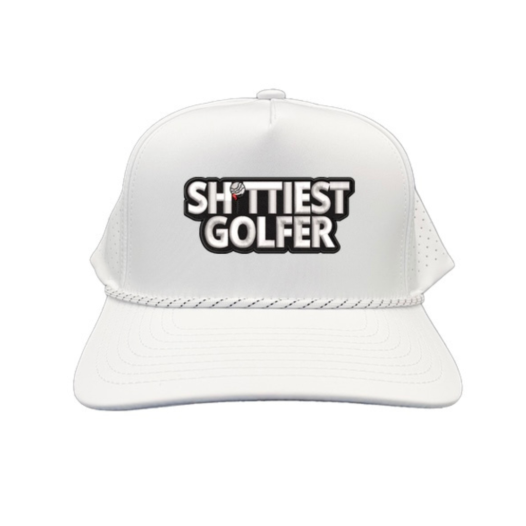 White- Sh!ttiest Golfer Snapback Rope Hat